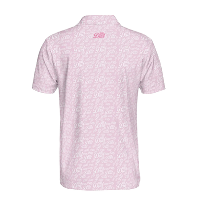 Girl Dad Pink Golf Polo Shirt For Men, Father Day Golf Shirts For Dad With Daughter GE0463