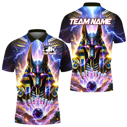 Custom Anubis Bowling Polo Shirt Men, Custom Team Anubis Bowling Shirts BE0208