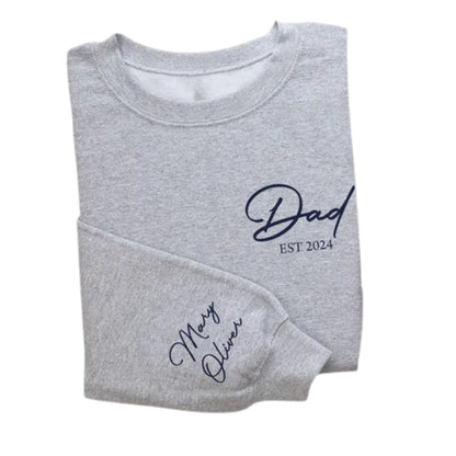 Custom Matching Dad and Mama Sweatshirt, Custom Mom and Dad Sweater With Kids Names 2D0821