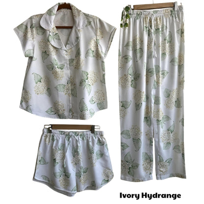 Hydrangea Bridesmaid Pajamas Set, Floral Bridesmaid Pajamas For Bridal Shower WD0184