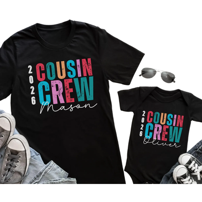 Cousin Crew Custom Name And Year Matching T Shirt, Custom Cousin Matching Shirts ET1268