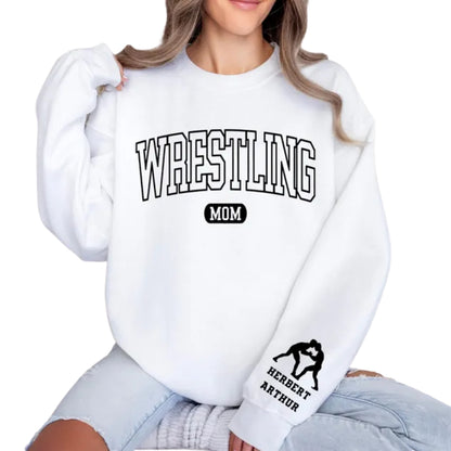 Custom Wrestling Mom Sweatshirt, Custom Wrestling Sweatshirt For Mama 2D0518