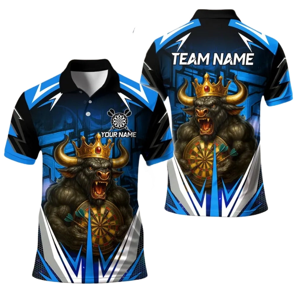 Custom King Bull Darts Polo Shirt For Men, Custom Bull Darts Team Shirt DE0016