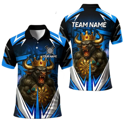 Custom King Bull Darts Polo Shirt For Men, Custom Bull Darts Team Shirt DE0016