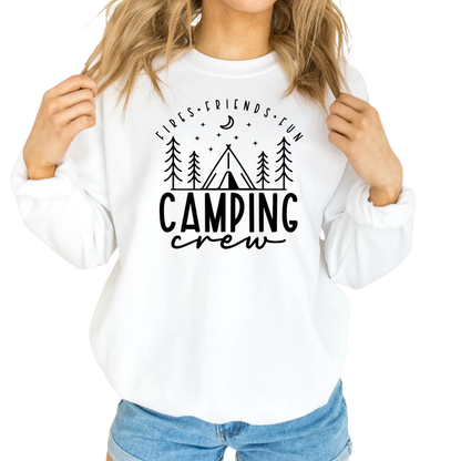 Camping Crew Fires Friends Fun Family Matching Sweatshirt, Camping Trip Family Sweatshirt ET1388
