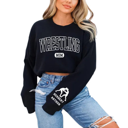 Custom Wrestling Mom Sweatshirt, Custom Wrestling Sweatshirt For Mama 2D0518