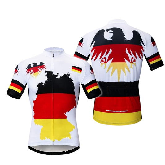 Germany Flag Men's Cycling Short Sleeve Jersey, Germany Cycling Jerseys For Mens CZ0132