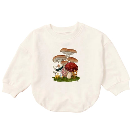 Mushroom Baby Romper Sweater, Mushroom Lover Baby Romper Sweatshirt BB0213