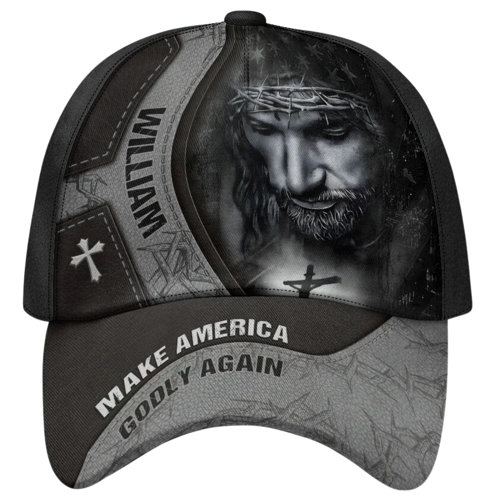 Make America Godly Again Custom Jesus Baseball 3D Printed Cap, Personalized Jesus Faith Cap Hat CP0585