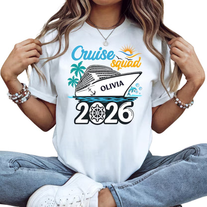 Custom Matching Family Cruise Squad Vacation T Shirts, Custom Cruise Family Vacation Shirts ET0071