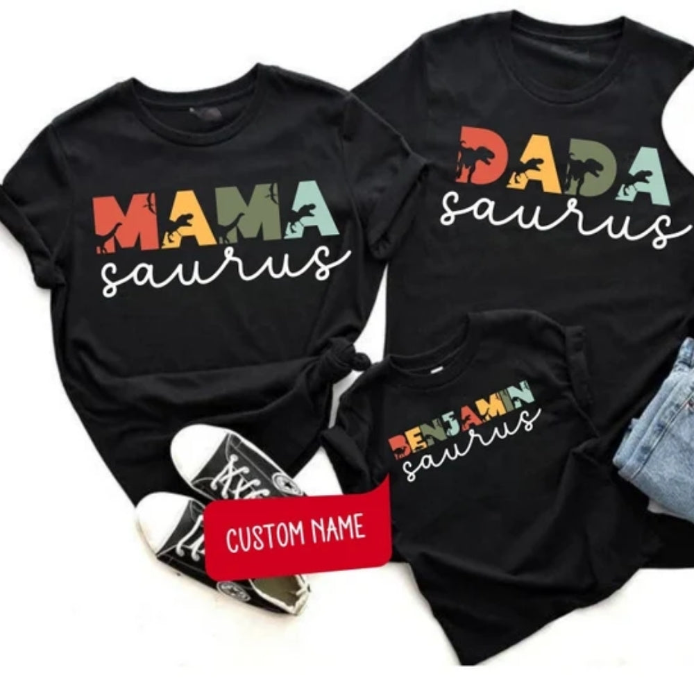 Custom Matching Dinosaur Family T Shirts, Custom Dinosaur Lovers Family Shirts ET0231