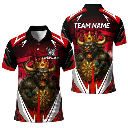 Custom King Bull Darts Polo Shirt For Men, Custom Bull Darts Team Shirt DE0016