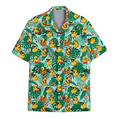 Rubber Duck Tropical Hawaiian Shirt For Men Women, Tropical Duck Lover Hawaiian Shirts HE0167