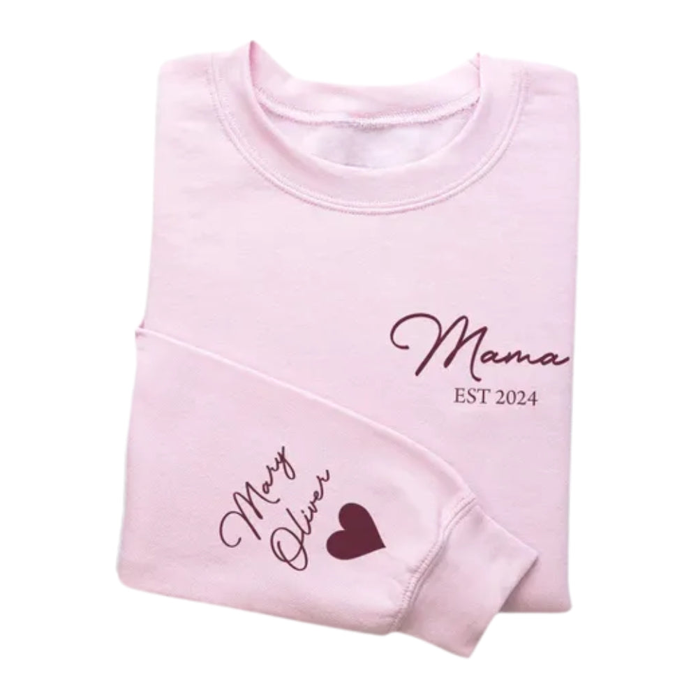 Custom Matching Dad and Mama Sweatshirt, Custom Mom and Dad Sweater With Kids Names 2D0821