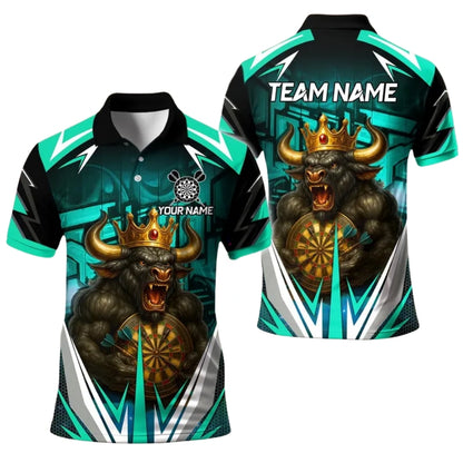 Custom King Bull Darts Polo Shirt For Men, Custom Bull Darts Team Shirt DE0016