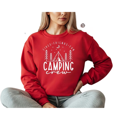 Camping Crew Fires Friends Fun Family Matching Sweatshirt, Camping Trip Family Sweatshirt ET1388