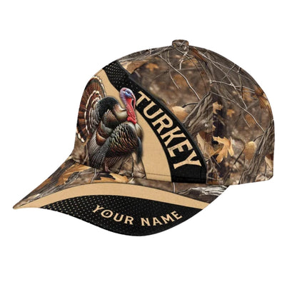 Custom Name Turkey Baseball Cap, Personalized Chicken Turkey Caps Hats CP0077