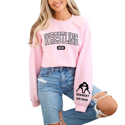 Custom Wrestling Mom Sweatshirt, Custom Wrestling Sweatshirt For Mama 2D0518