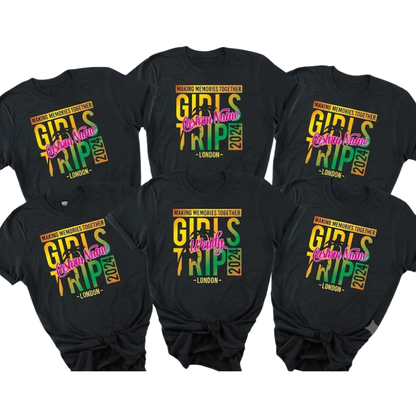 Girls Trip Making Memories Toghter Custom Matching T Shirts, Personalized Girls Trip Matching Shirts ET1035