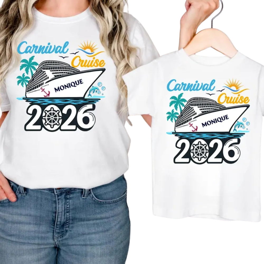 Custom Matching Family Cruise Squad Vacation T Shirts, Custom Cruise Family Vacation Shirts ET0071