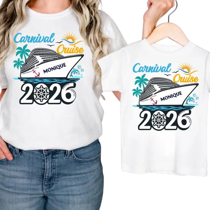 Custom Matching Family Cruise Squad Vacation T Shirts, Custom Cruise Family Vacation Shirts ET0071