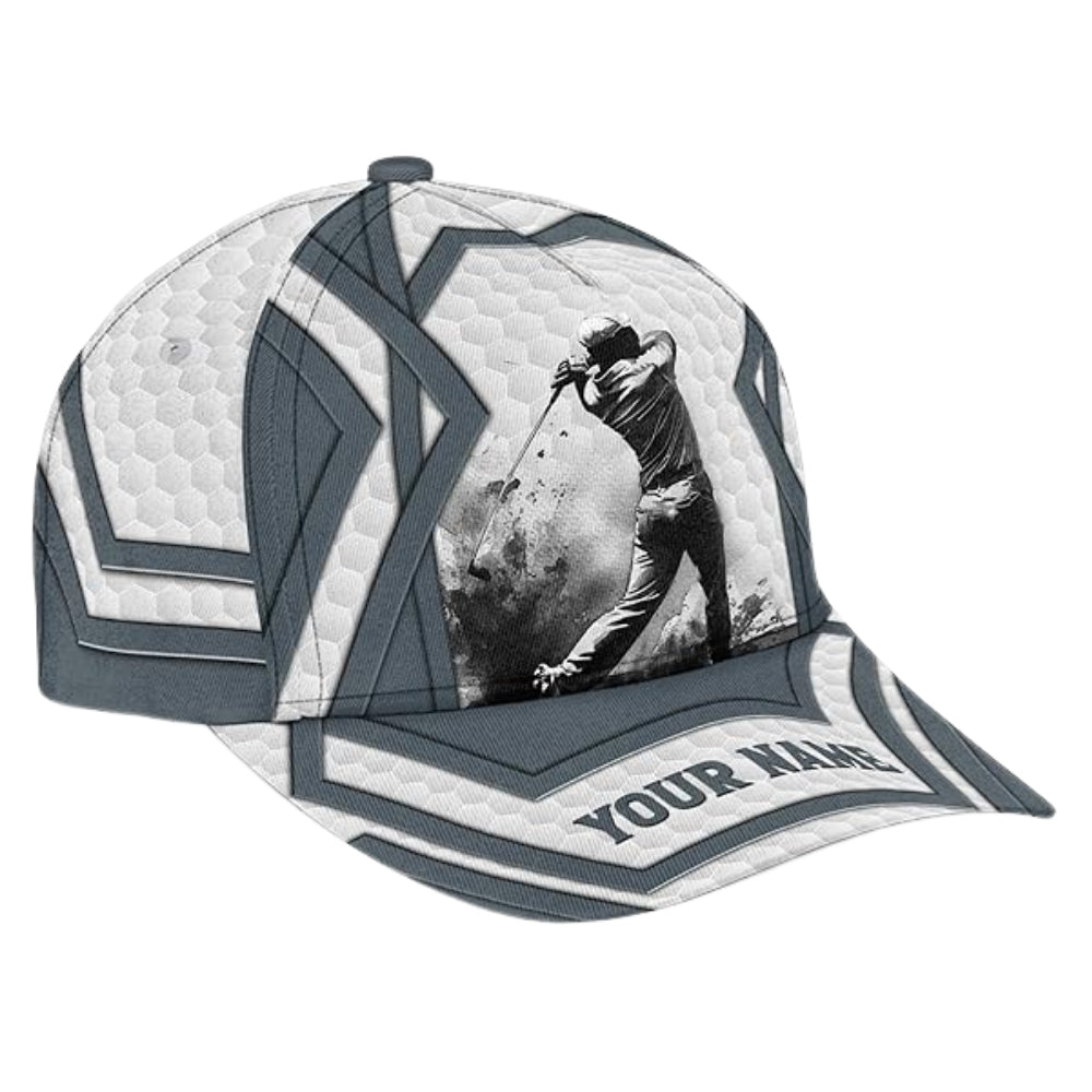 Personalized Name Golf 3D Baseball Cap For Golf Lovers, Custom Golf Caps Hats CP0204