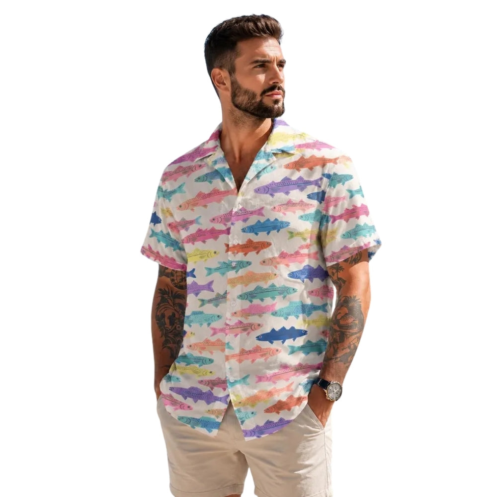Colorful Fish Hawaiian Shirt Men And Women, Fish Lover Hawaiian Shirts HE0496