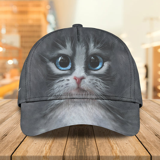 3D Classic Cap Cute Cat Personalized Name Cap 13 Lasfour CA0938