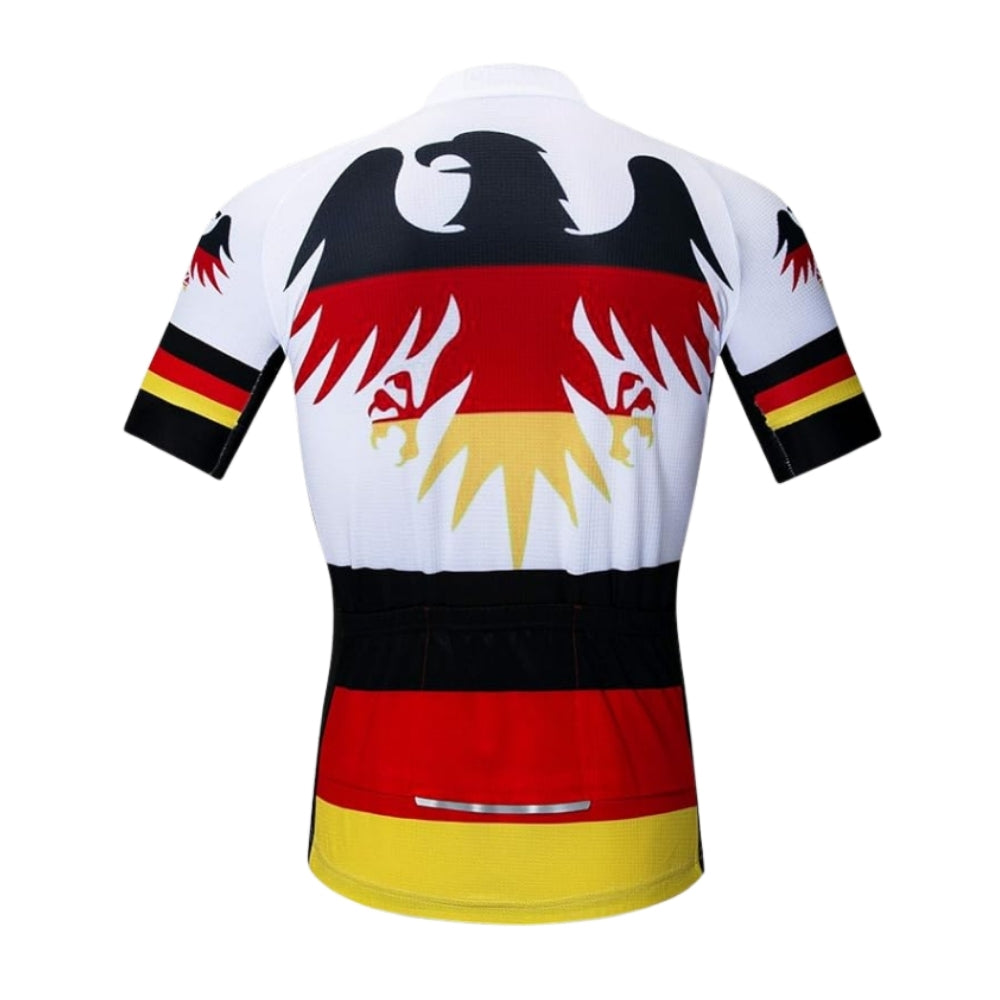Germany Flag Men's Cycling Short Sleeve Jersey, Germany Cycling Jerseys For Mens CZ0132