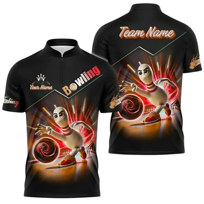 Custom Funny Pins Bowling Mens Jersey, Custom Team Bowling Shirt BZ0930