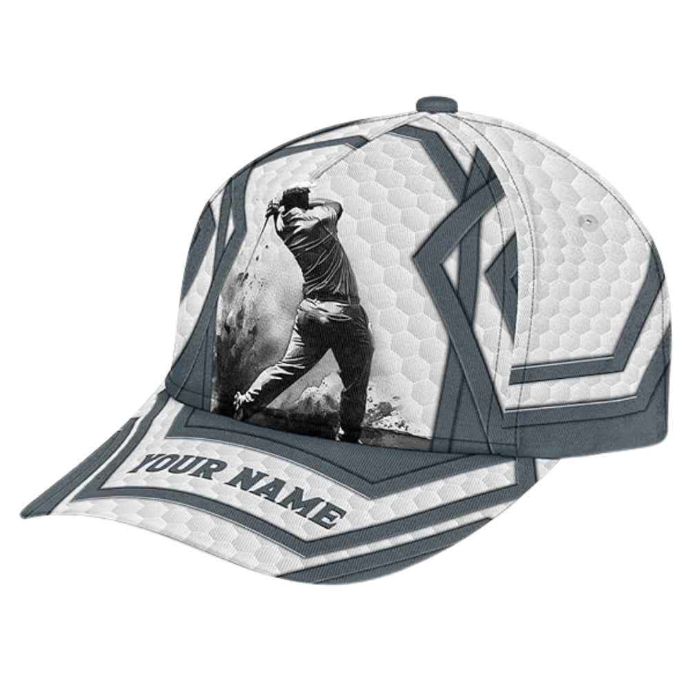 Personalized Name Golf 3D Baseball Cap For Golf Lovers, Custom Golf Caps Hats CP0204