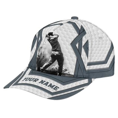 Personalized Name Golf 3D Baseball Cap For Golf Lovers, Custom Golf Caps Hats CP0204