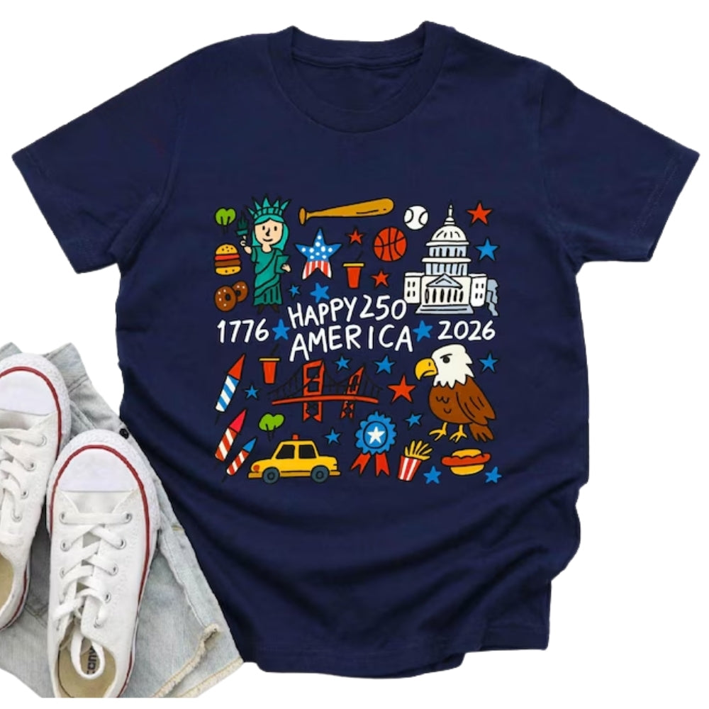 Happy 250th Anniversary Matching Family T Shirts, Matching 4th Of July Family Shirts ET0665