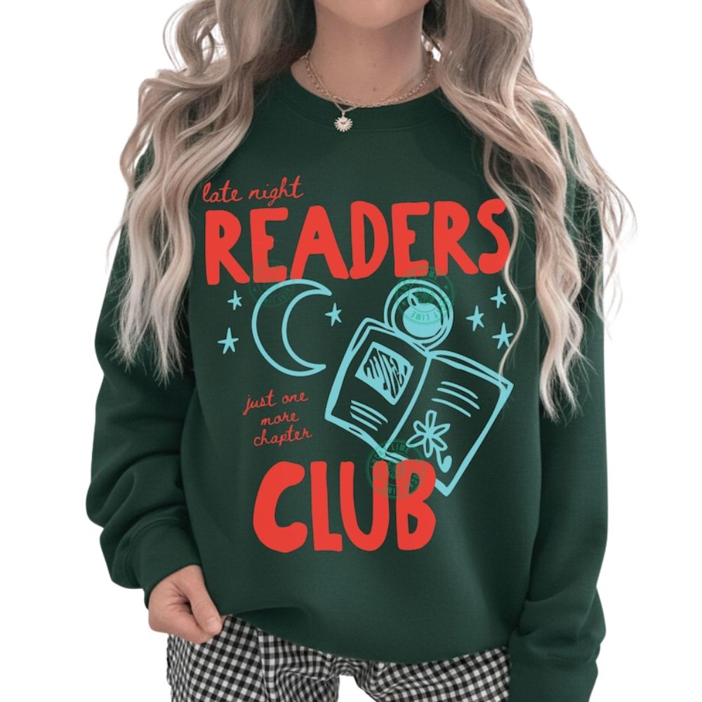 Late Night Readers Club Sweatshirt, Bookish Sweatshirt For Women 2D0881