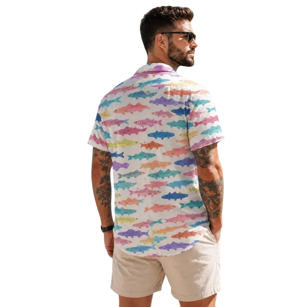 Colorful Fish Hawaiian Shirt Men And Women, Fish Lover Hawaiian Shirts HE0496