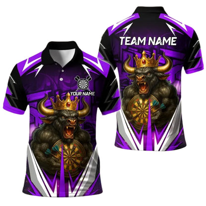Custom King Bull Darts Polo Shirt For Men, Custom Bull Darts Team Shirt DE0016