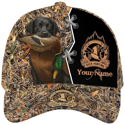 Custom Duck Hunting With Dog Baseball Cap, Custom 3D Printed Duck Hunting Caps Hats CP0533