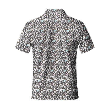 Penguin Pattern Golf Polo Shirt For Men, Penguin Lover Golf Shirts GE0430