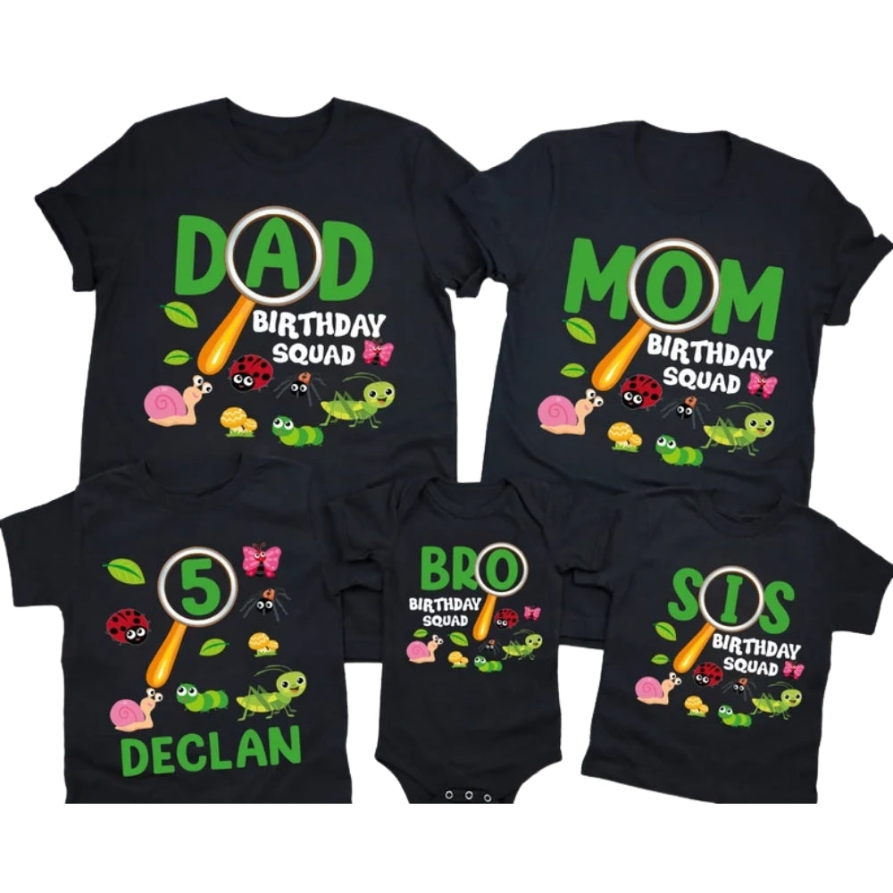 Custom Matching Bug Birthday Family T Shirts, Custom Bug Lover Birthday Matching Shirts For Family ET0514