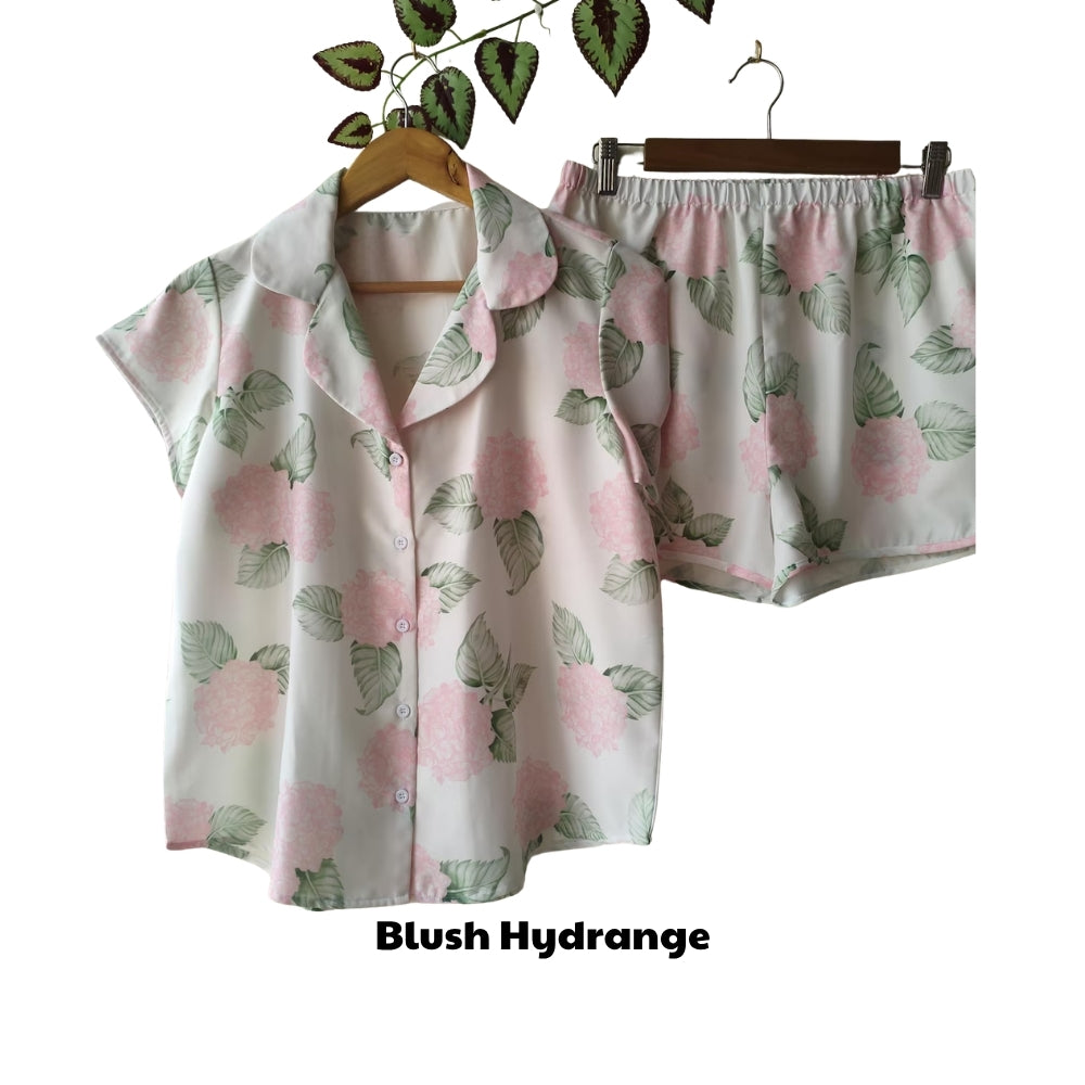 Hydrangea Bridesmaid Pajamas Set, Floral Bridesmaid Pajamas For Bridal Shower WD0184