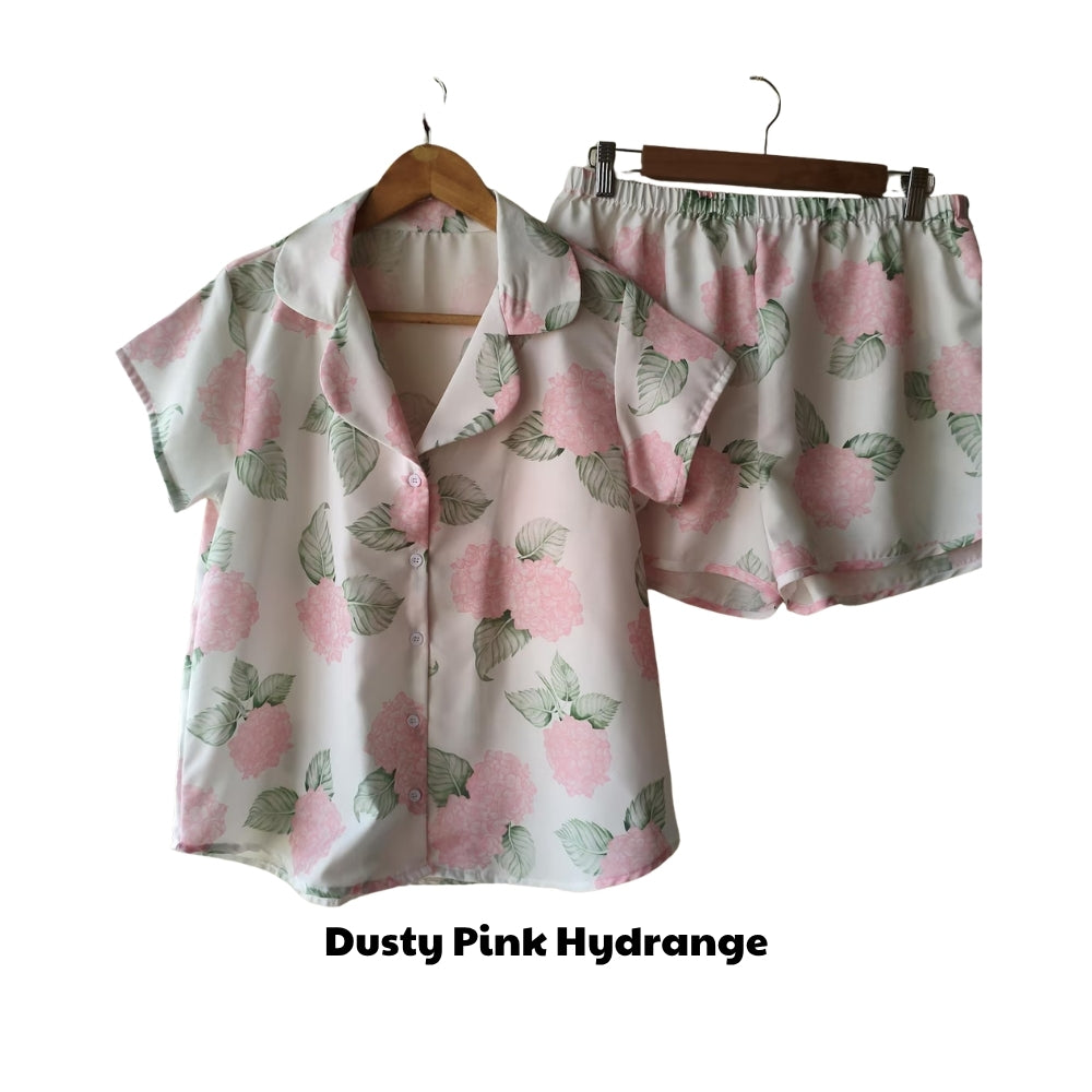 Hydrangea Bridesmaid Pajamas Set, Floral Bridesmaid Pajamas For Bridal Shower WD0184