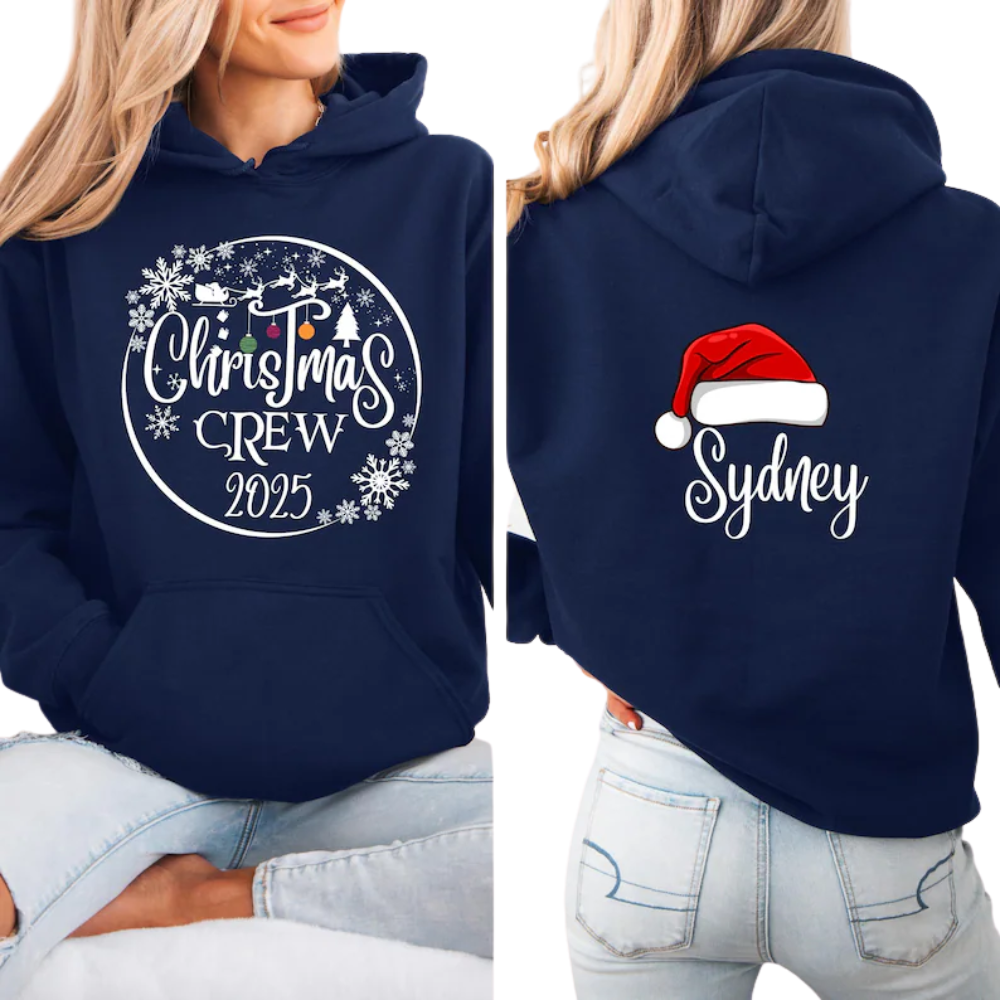 Custom Christmas Crew Sweatshirt, Custom Christmas Sweatshirt 2D0424