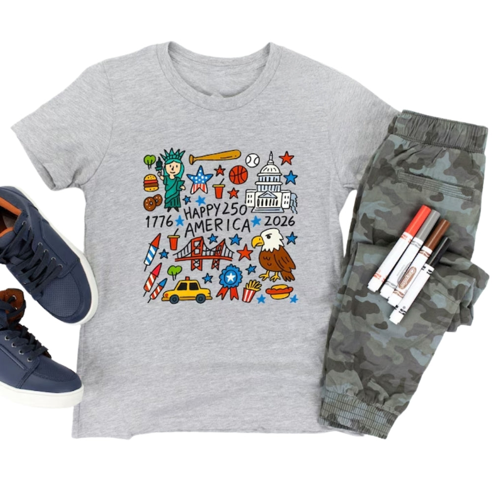 Happy 250th Anniversary Matching Family T Shirts, Matching 4th Of July Family Shirts ET0665