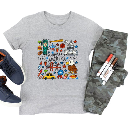Happy 250th Anniversary Matching Family T Shirts, Matching 4th Of July Family Shirts ET0665