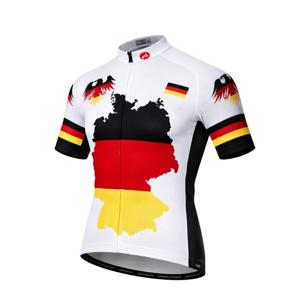 Germany Flag Men's Cycling Short Sleeve Jersey, Germany Cycling Jerseys For Mens CZ0132