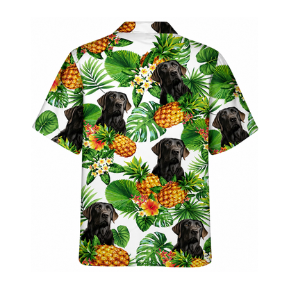 Black Lab Labrador Pineapple Hawaiian Shirt For Men Women, Tropical Labrador Hawaiian Shirt HE0272