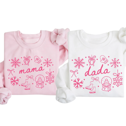 Personalized Winter Birthday Family Matching Sweatshirt, Custom Birthday Christmas Sweatshirt For Family ET1391