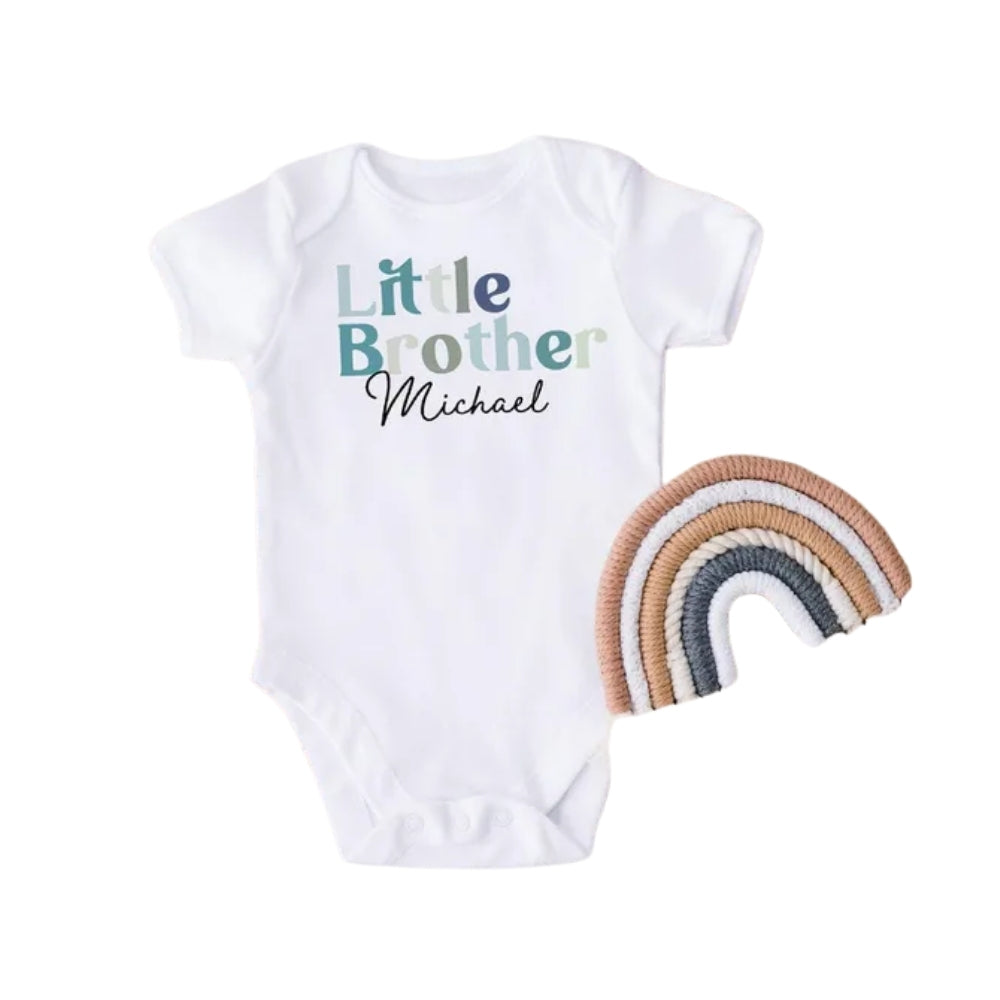 Big Brother Litlle Brother Custom Name Matching T Shirt, Baby Reveal Personalized Matching Siblings Shirts ET1018