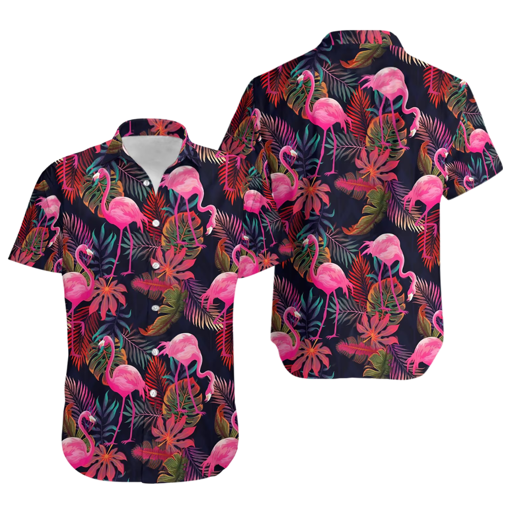Flamingo Tropical Hawaiian Shirt For Men Women, Flamingo Lover Hawaiian Shirts HE0271