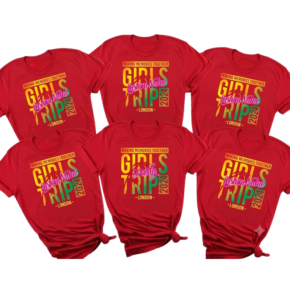 Girls Trip Making Memories Toghter Custom Matching T Shirts, Personalized Girls Trip Matching Shirts ET1035